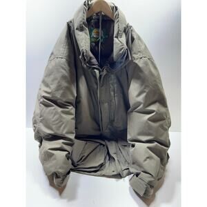 Cabela’s Men’s Outfitter Series Goose Down Parka Green Brown Hooded Coat Sz 3XL